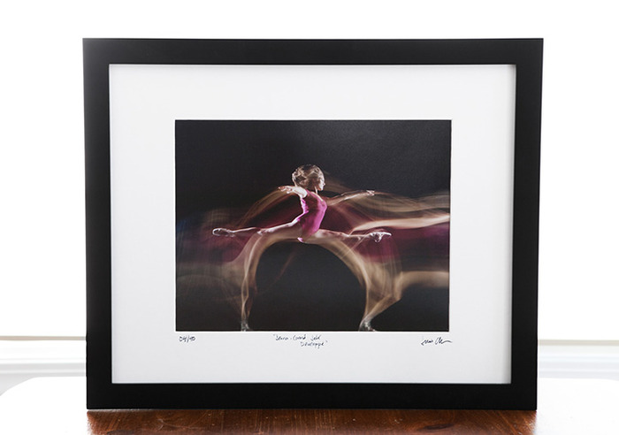 11x14, with a 16x20 mat, framed, signed, numbered
