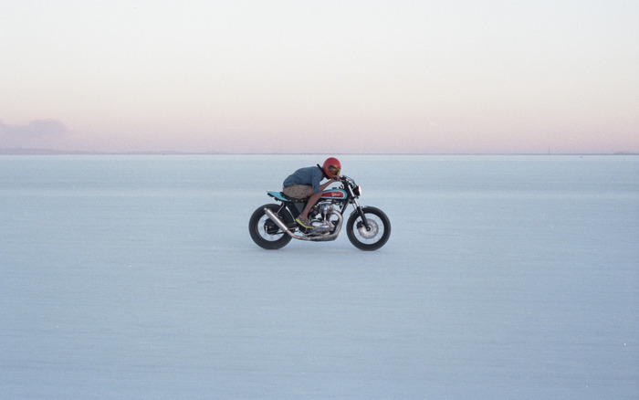Deus W650 on the flat at Bonneville, Utah