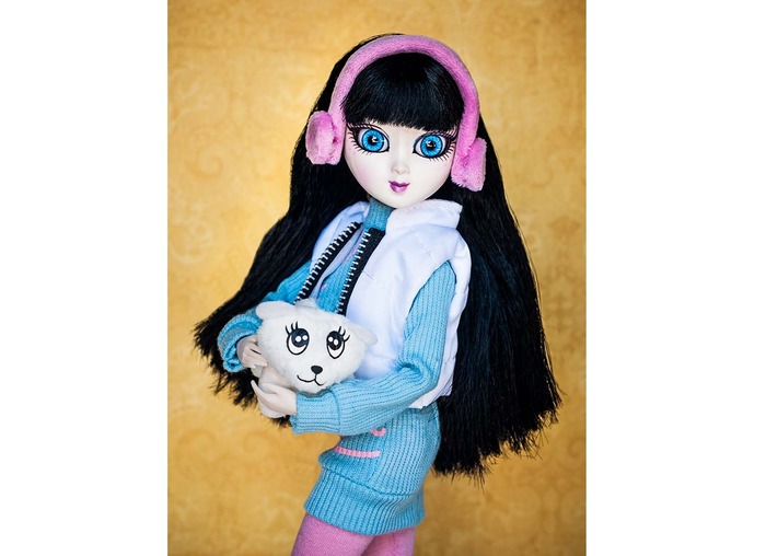 Kazumi with her polar bear friend Ella
