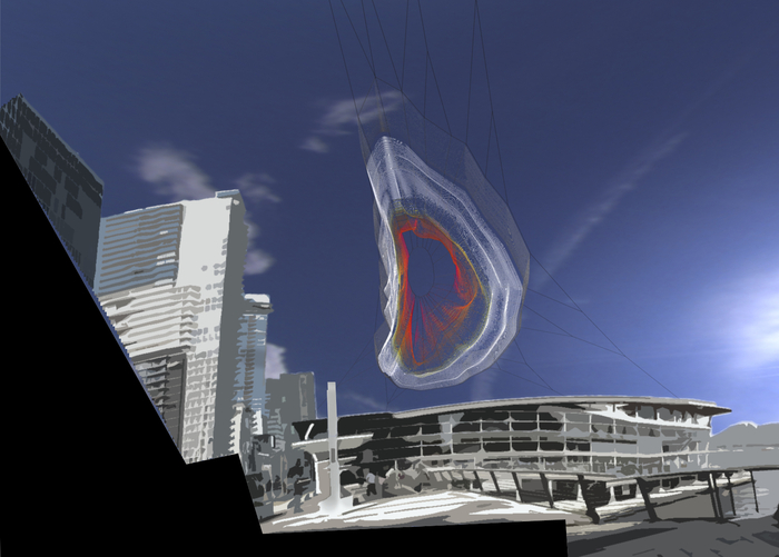 (Conceptual Rendering looking from plaza towards Vancouver Convention Center)
