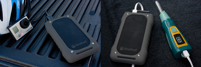 L150XR Rugged charging a GoPro Hero3 camera and a SteriPEN water purifier.