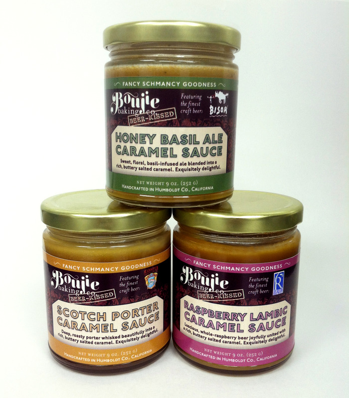 My latest and greatest: The Beer-Kissed Caramel Sauces!