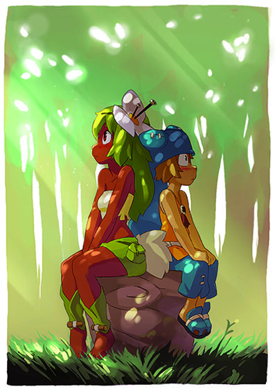 "Yugo and Amalia" by Guillaume Duchemin, character designer on Wakfu Season 2, Treasures of Kerub, and Wakfu Special Episodes