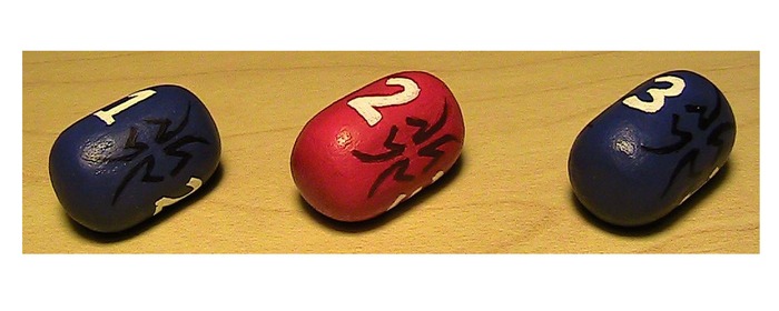 Large 1 inch dice.
