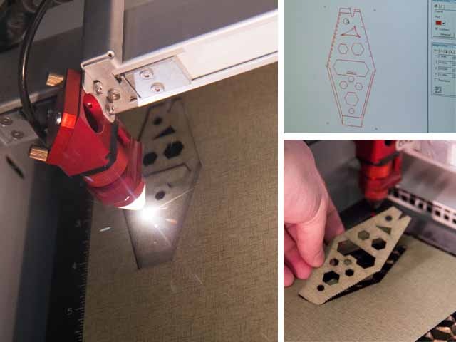 Laser cutting sample mockups to test proportions, certain functionality as well as thickness options.
