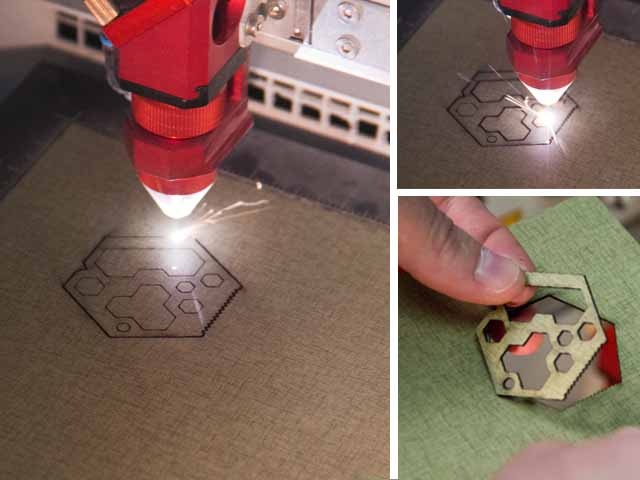 Laser cutting sample mockups to test proportions, certain functionality as well as thickness options.