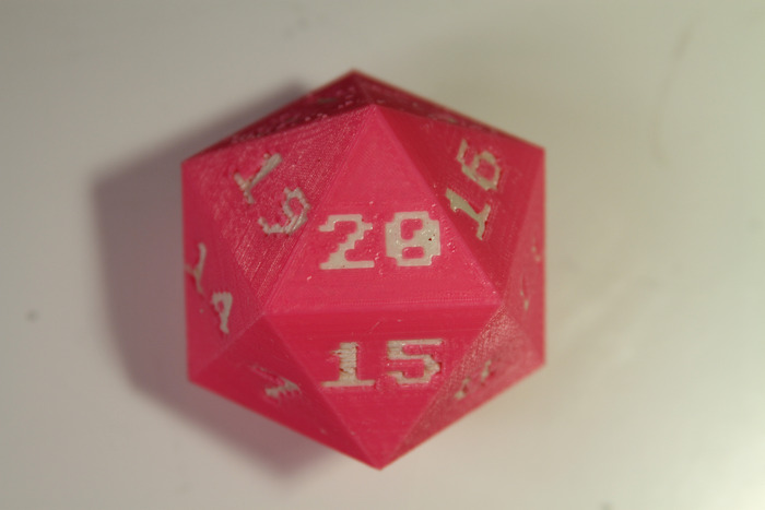 Get your own 3D printed Twenty Sided Die!