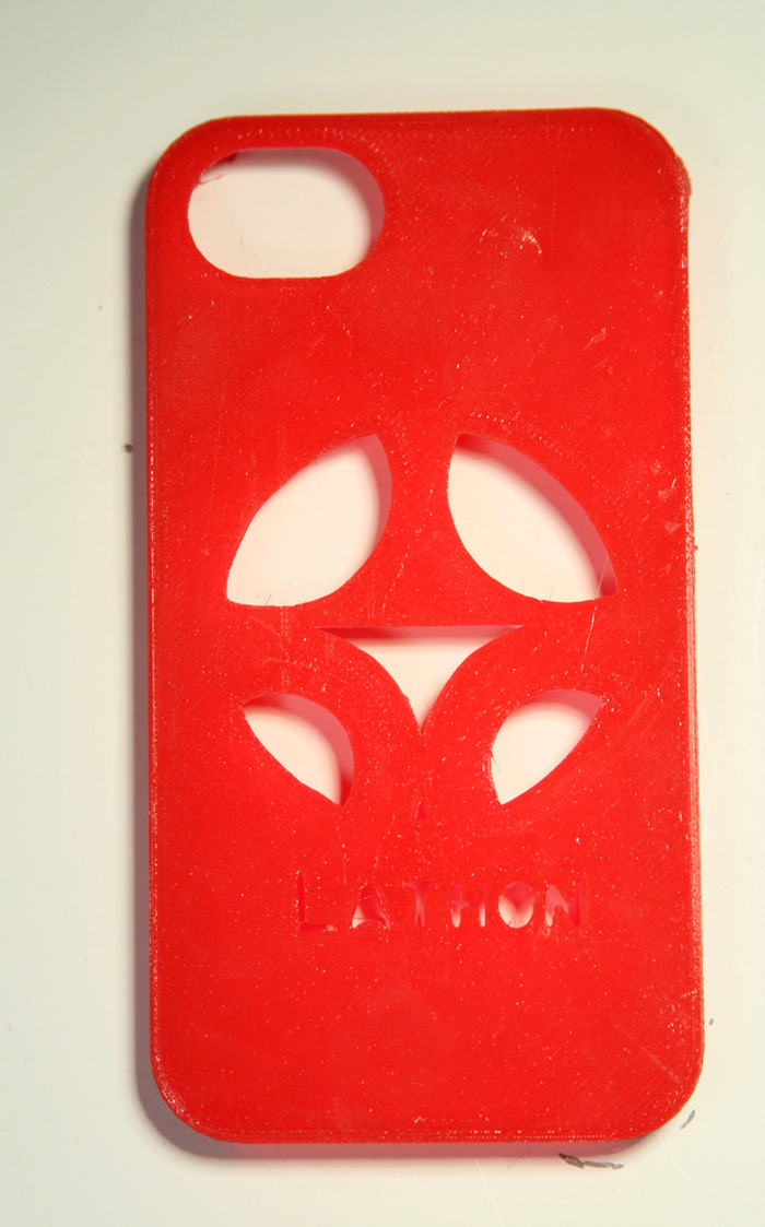 Your initials on a 3D printed iPhone case, choose your color!