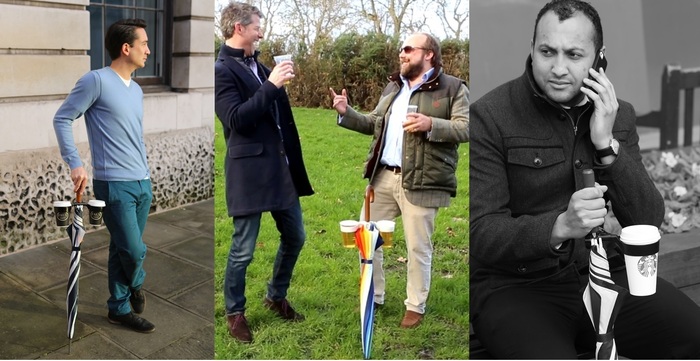 And evens turns folded umbrellas into drinks stands!