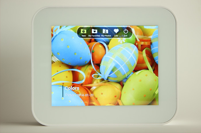 Our prototype putting colorful photos on display!