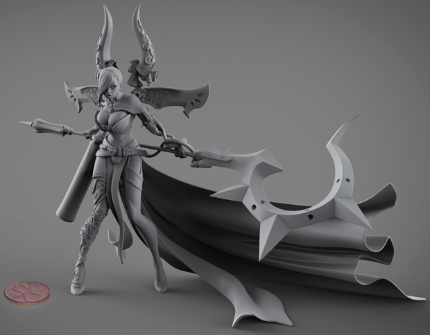 Sharian Host, Bloodborn General, 75mm Acrylic Resin Miniature
