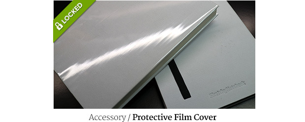 Especially useful for white covers, we need at least 2000 users so we'll be able to make a custom protective film for your SketchyNotebook!
