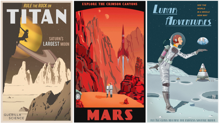 Rewards include space souvenir postcards and posters designed by Steve Thomas. A note from Mars or a visual snapshot of Titan (in infrared, of course) is the perfect 'hello' to send back to family and friends.