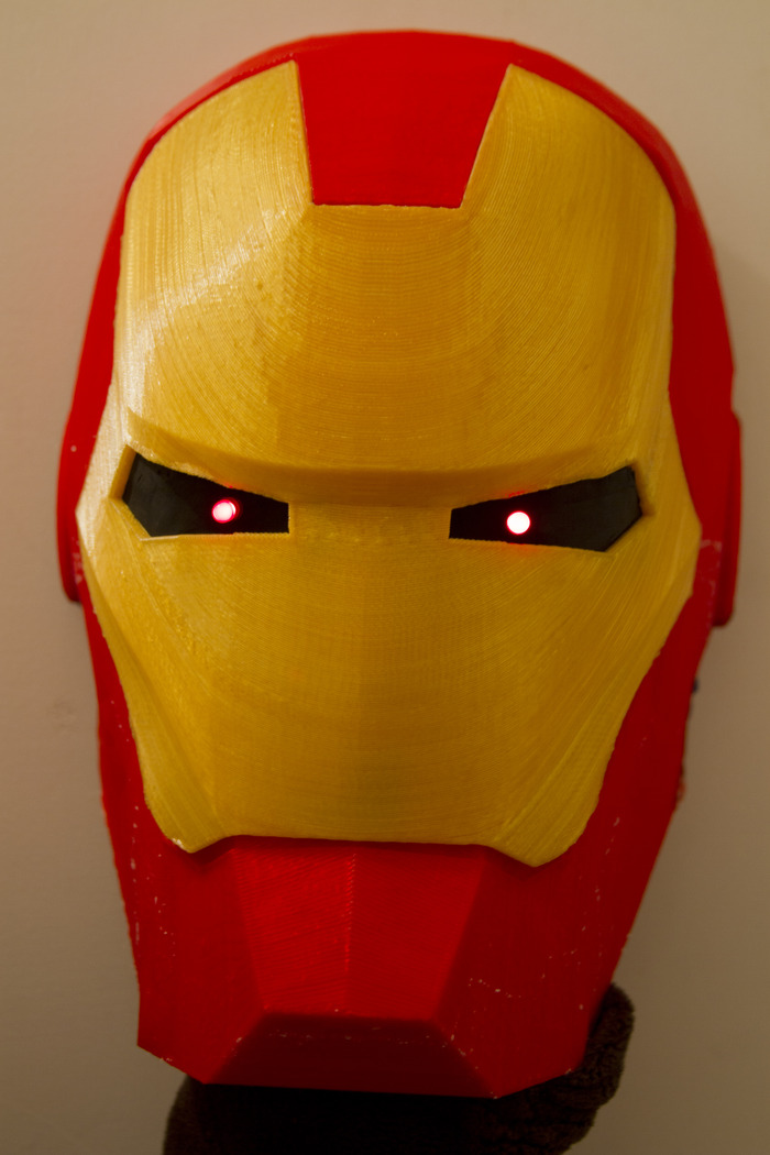 Assembled Iron Man Helmet(with LEDs) Featured In Video (Iron Man by MaximFilms thing:27823)