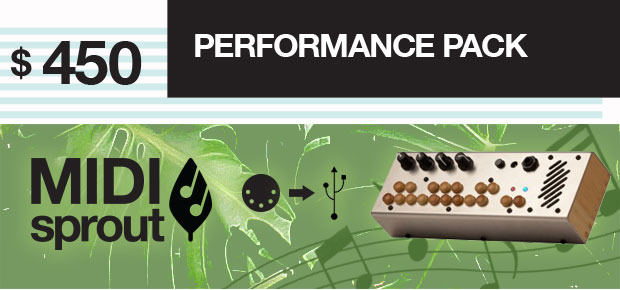 Plug your plant into the MIDI Sprout, into your MIDI interface and into your computer. Scale and put effects on your MIDI before sending it back to your Pocket Piano MIDI and YOU HAVE EXTREMELY HARMONIOUS COSMIC MUSIC!
