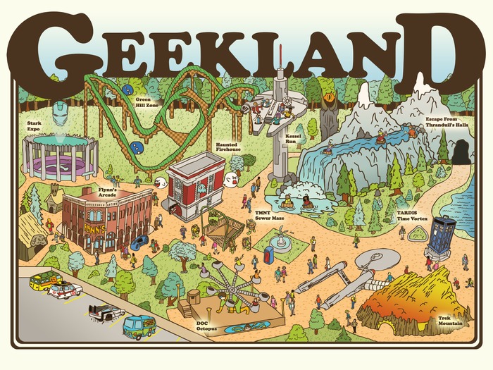 Limited Edition 24" x 18" GEEKLAND poster by artist Josh.Ln