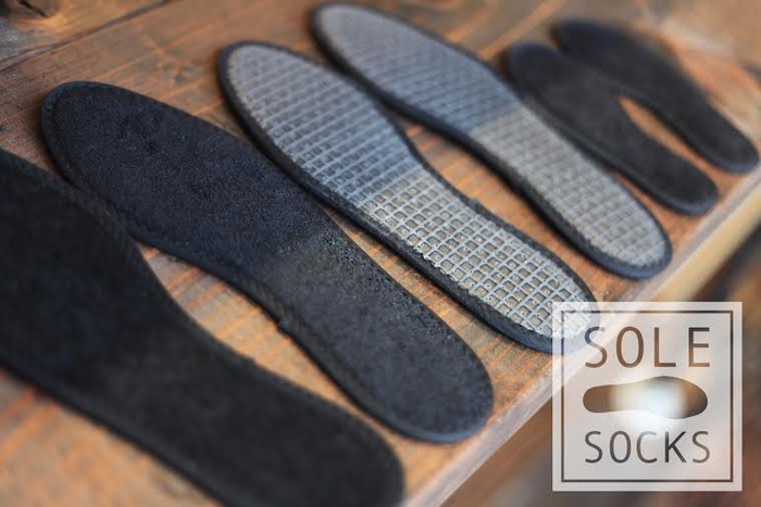 base of the sole sock