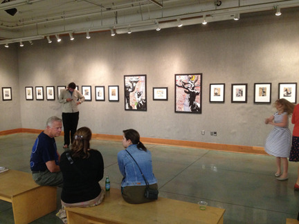 Exhibit of our prints at famous Powell's City of Books art gallery.