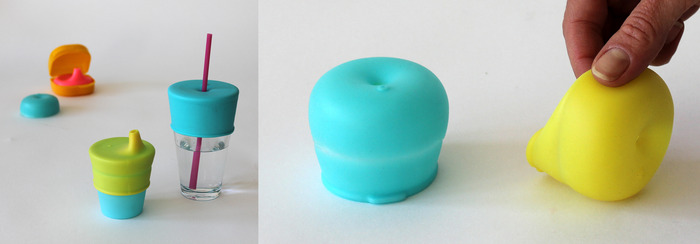 SipSnaps have a live hinge to fold compact. Each set comes with one carry case so you can keep things clean on the go.