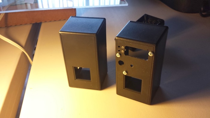 Hand-machined enclosure. The real one will be cleanly machined!