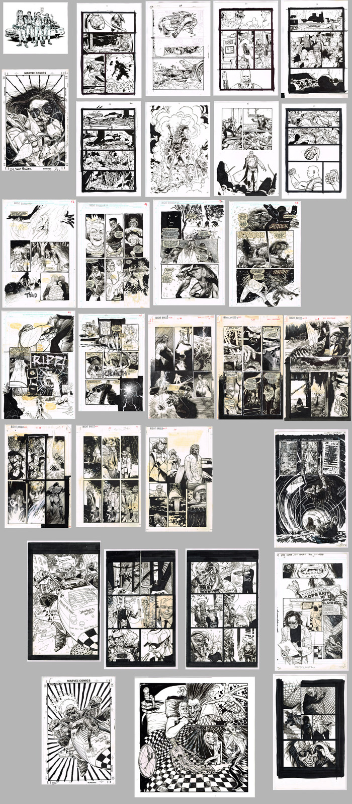 Thumbs of 30 pages from Marvel, IDW, and Terminator with Goran Parlov!