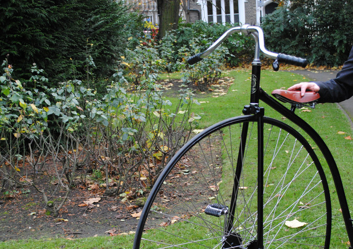 Ride this Penny Farthing while enjoying Victorian treats!