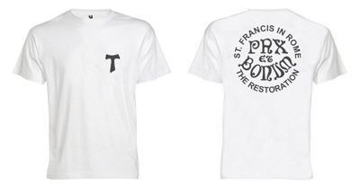 Cotton t-shirt with the words "Pax et Bonum” and the logo of the restoration