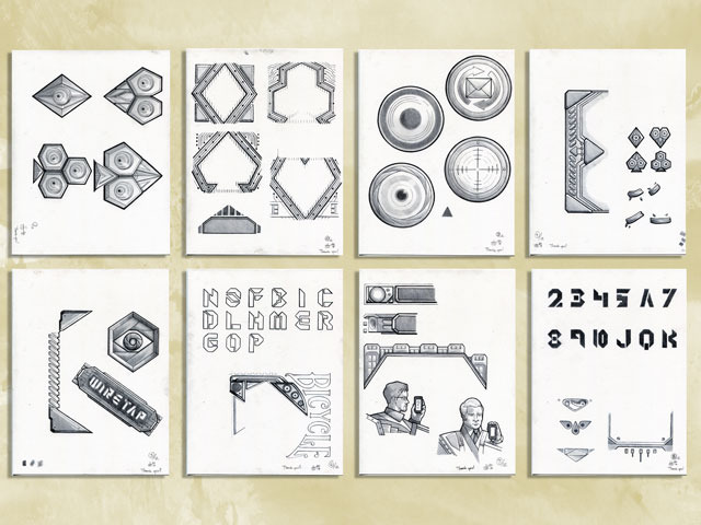 (Click for hi-res.) Artwork pieces 1-8.