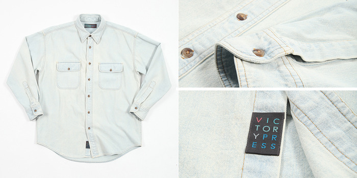 Bleached Denim WorkShirt ($100)