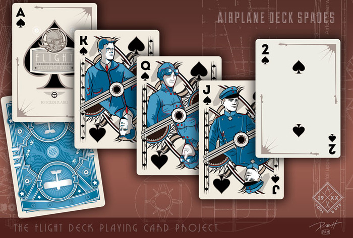 click here to see a larger version of the vintage aviation playing cards