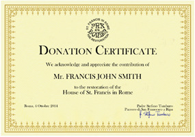 Donation certificate