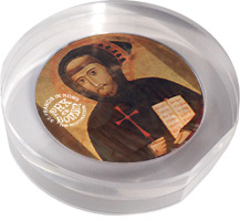 Paperweight with the reproduction of the portrait of St. Francis by Margaritone d'Arezzo (1262-1305)
