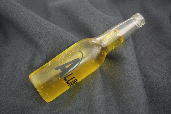 Clear Resin Bottle with Yellow Resin Effect