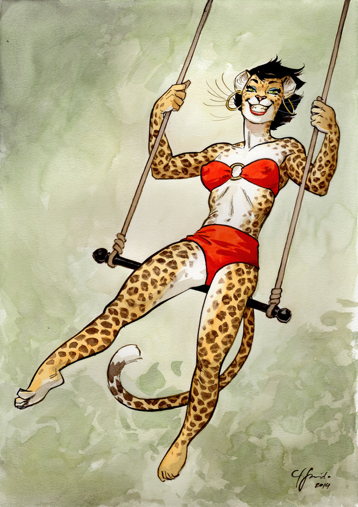 Leopardess Art by Juanjo Guarnido (for $6,000 Reward)