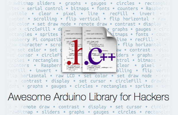 If you already know Arduino™, you will love the Arduino Library we've made that allows you to quickly display text, sprites, graphs and gauges.