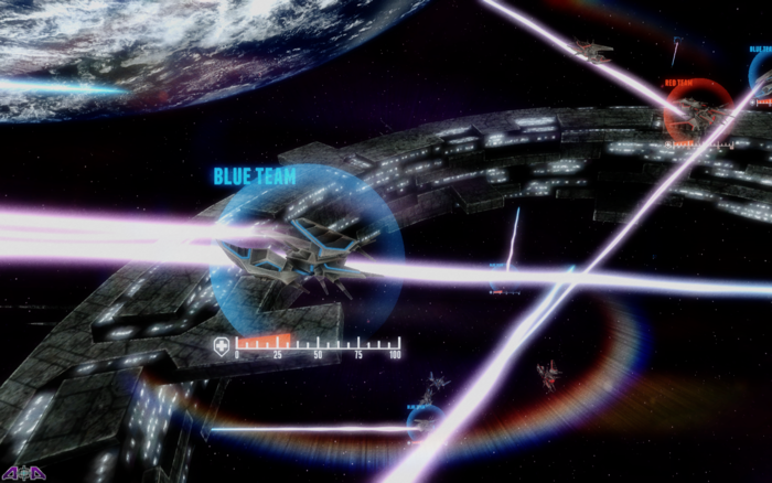 Battle rages around a spacestation