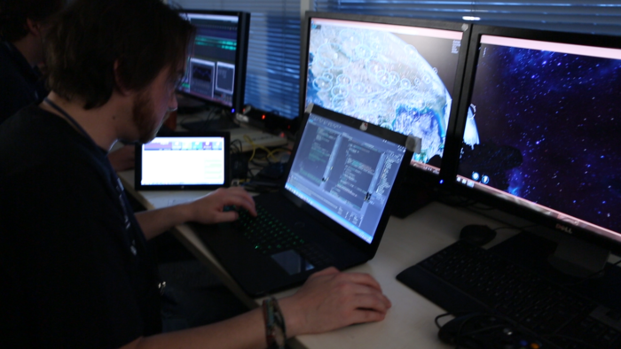 The AoA dev team, hard at work!