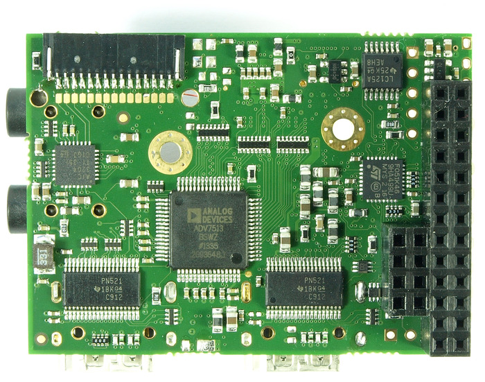 Bottom view of prototype module