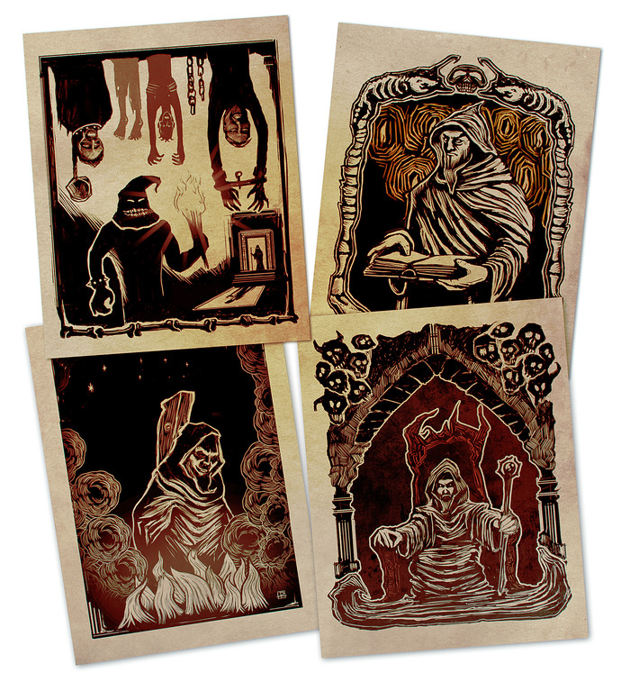 Original woodprint style artprints