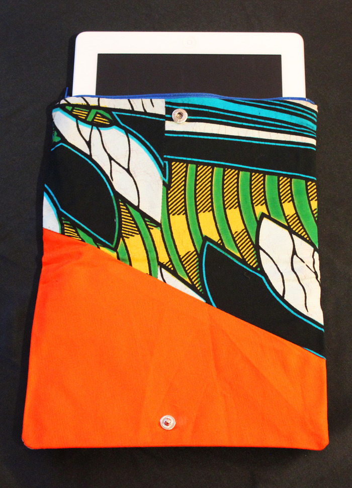 MamAfrica clutch, shown as iPad cover
