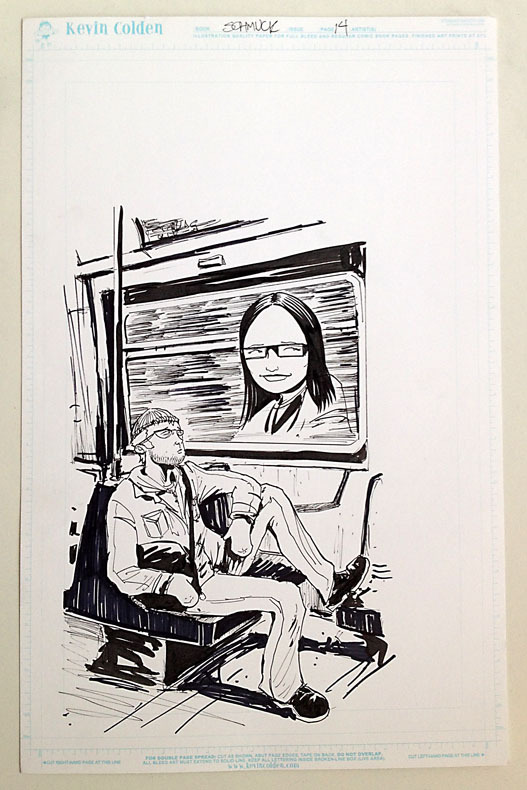 Original art from SCHMUCK by Kevin Colden, offered as a reward