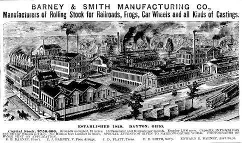 Early Ad Depicting the Barney & Smith Manufacturing Co. in Dayton, Ohio