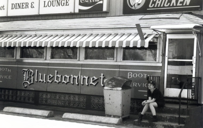 Mod Betty scouting out diners before the internet was even invented! (ok, circa 1994 :-))