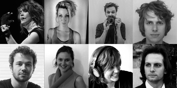 Top left to bottom right: Imogen Heap, Rachel Freire, Adrian Lausch, Seb Madgwick, Thomas Mitchell, Hannah Perner-Wilson, Kelly Snook & Adam Stark