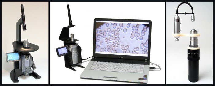 Early versions of what is now called the MicrobeScope.