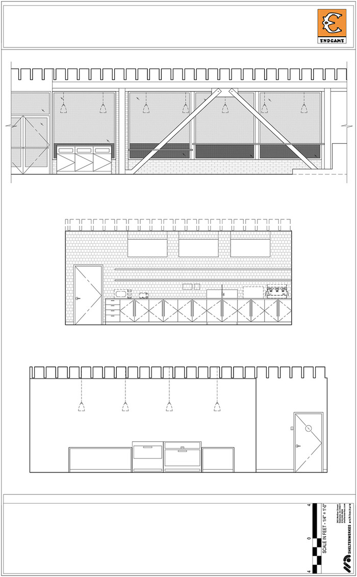 Elevation Plans for the New Café