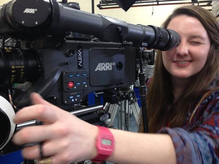 Student Katie Barsotti Checking Out the Camera