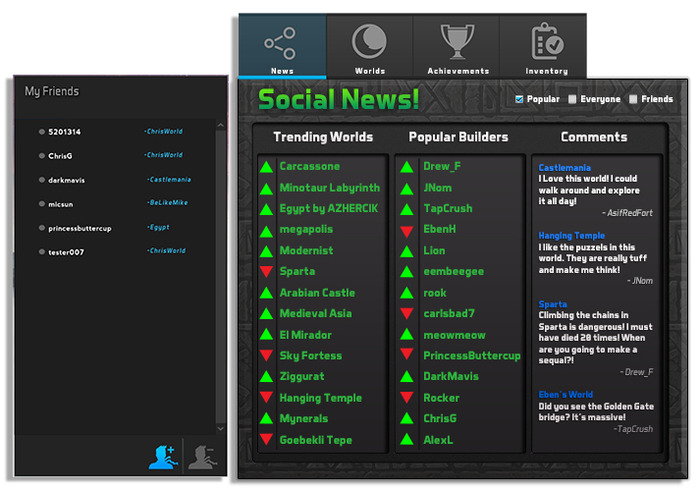 A newsfeed with all the latest and greatest things in the MyDream metaverse will be updated dynamically for your gaming pleasure.