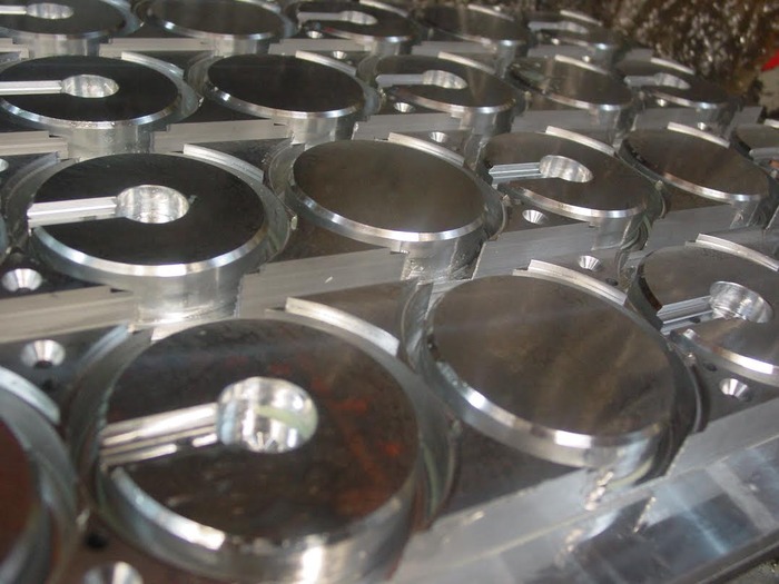 Aluminum Caps on the CNC Mill