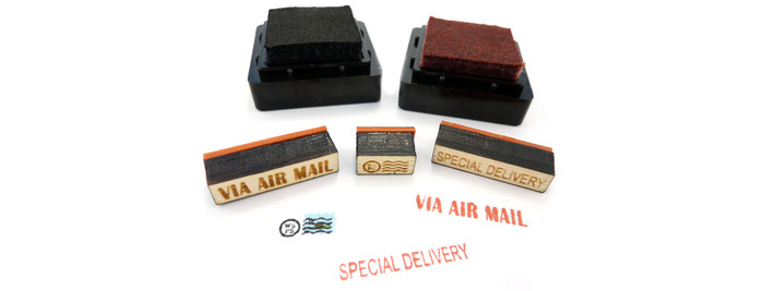 The vintage-style ink stamps give your tiny mail creations retro authenticity. Only available with the DELUXE kit!
